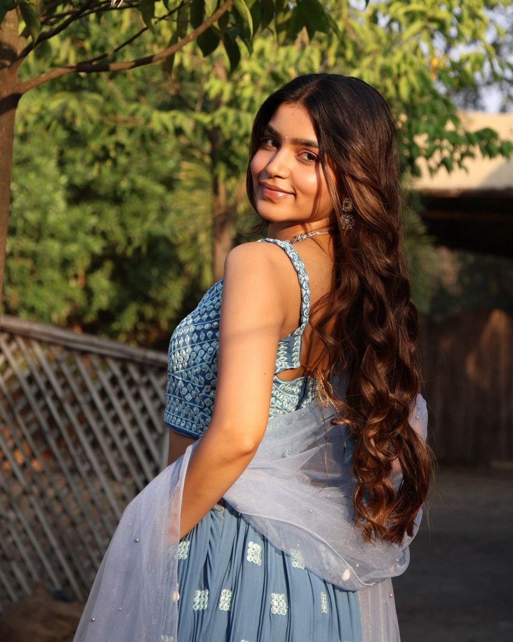 Blue Color Sequins with Thread Embroidery Work Designer Lehenga Choli