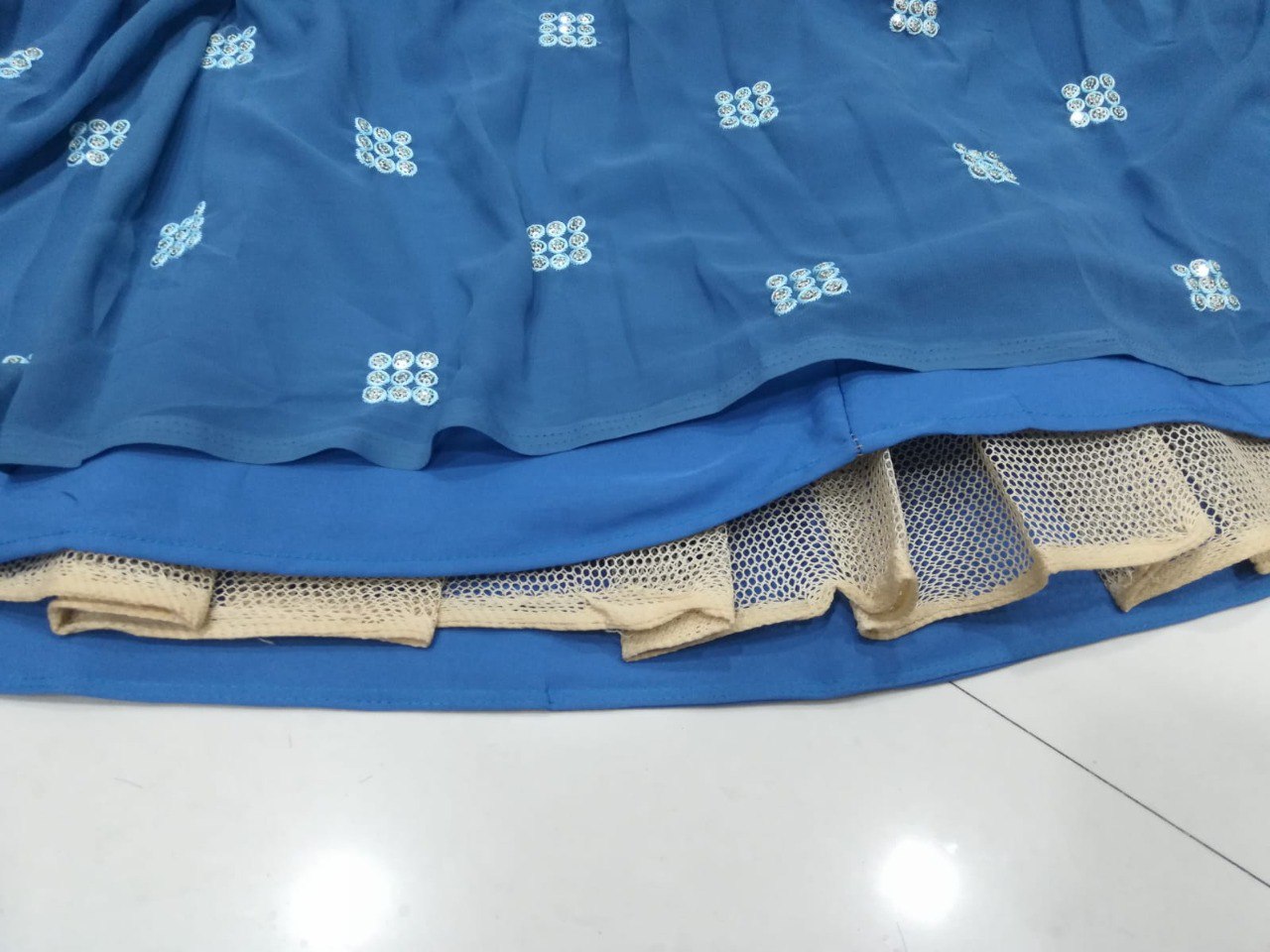 Blue Color Sequins with Thread Embroidery Work Designer Lehenga Choli