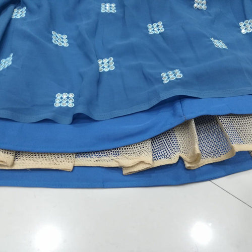 Blue Color Sequins with Thread Embroidery Work Designer Lehenga Choli