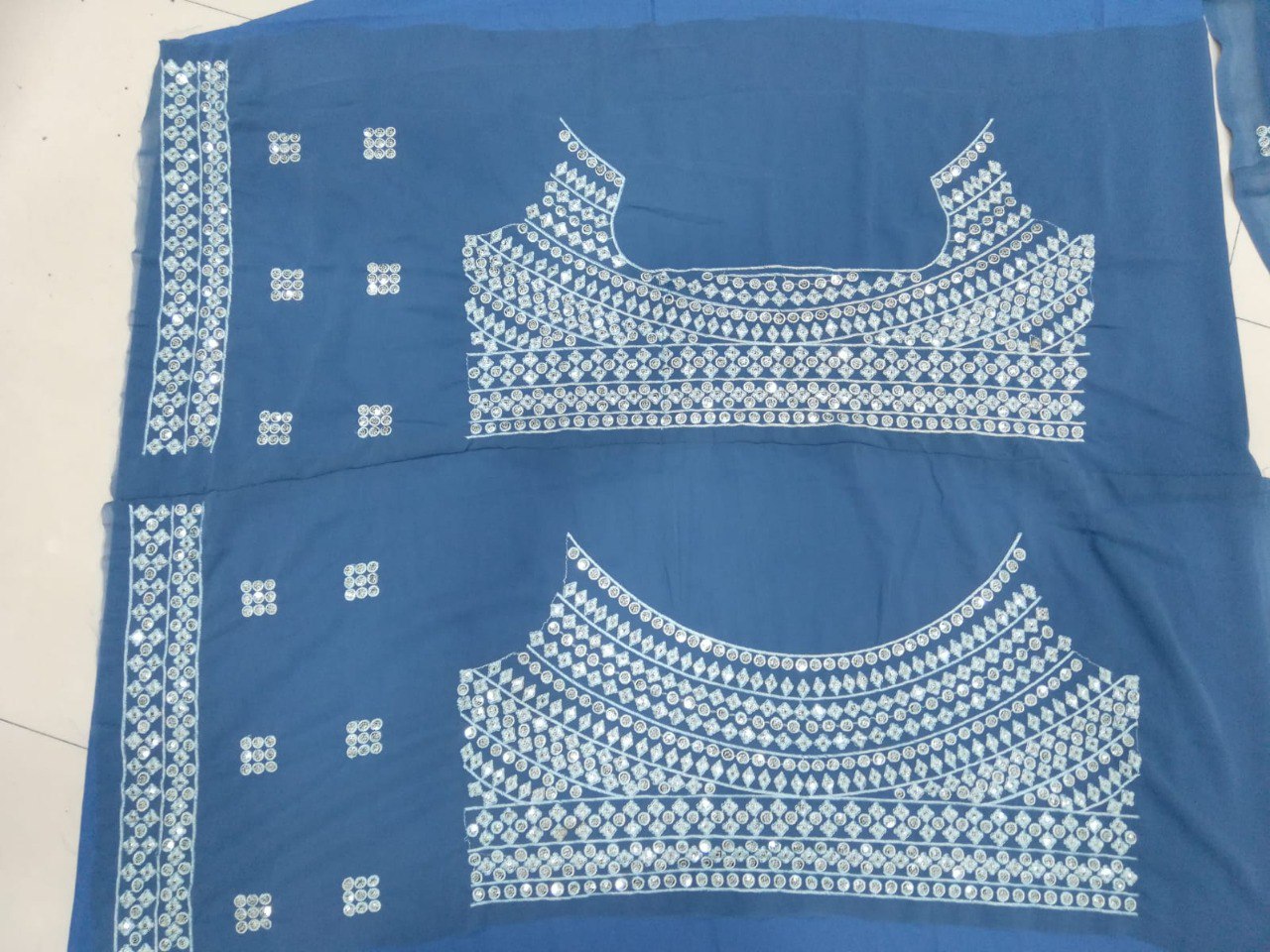 Blue Color Sequins with Thread Embroidery Work Designer Lehenga Choli