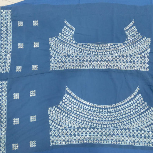 Blue Color Sequins with Thread Embroidery Work Designer Lehenga Choli