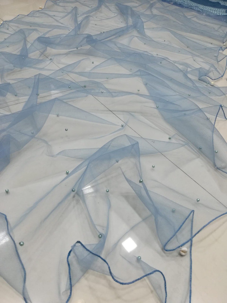 Blue Color Sequins with Thread Embroidery Work Designer Lehenga Choli