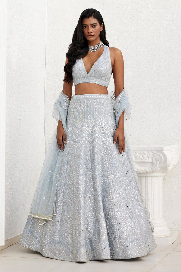 Gray Color Trendy Sequence Work Designer Party Wear Lehenga Choli