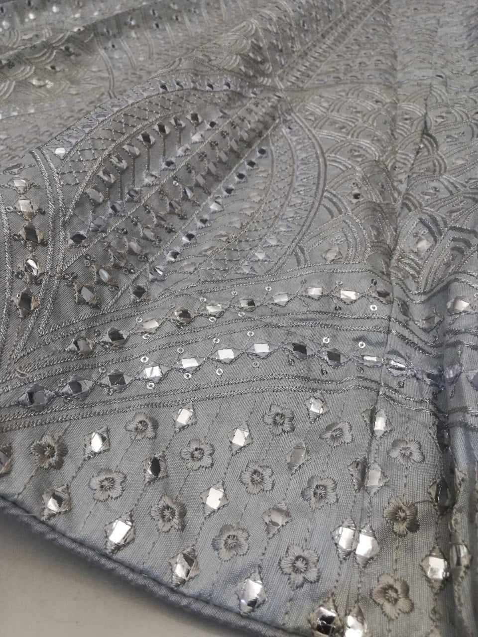Gray Color Trendy Sequins Work Designer Party Wear Lehenga Choli