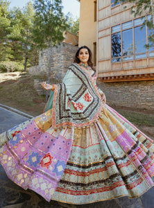 Light Pink and Cream Color Mirror Work Designer Lehenga Choli