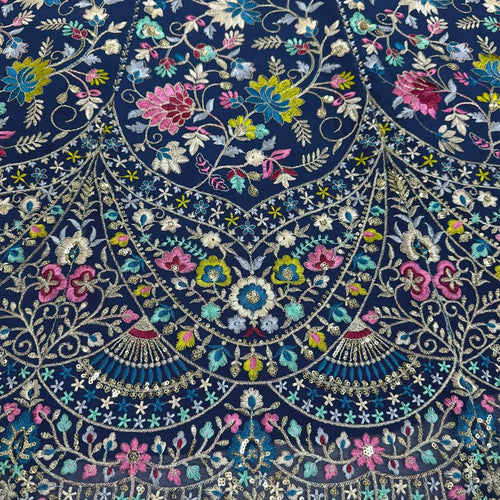 Blue Color Embroidered Sequins Work Designer Heavy Trendy Lehenga Choli