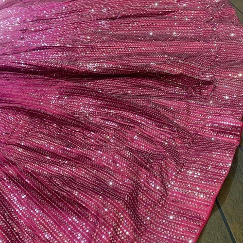 Pink Color Heavy Sequence Work Party Wear Lehenga Choli