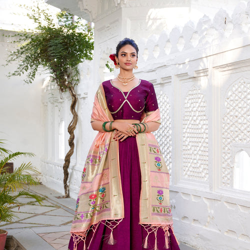 Dark Pink Color Thread with Sequins Work Designer Lehenga Choli