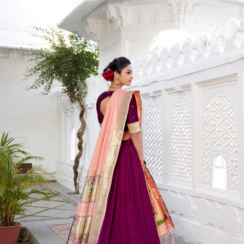 Dark Pink Color Thread with Sequins Work Designer Lehenga Choli
