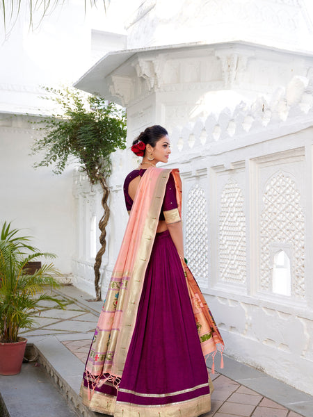 Dark Pink Color Thread with Sequins Work Designer Lehenga Choli