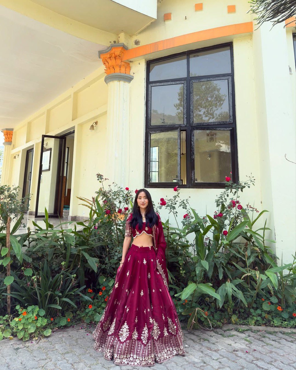 Deep Maroon Color Heavy Thread with Sequins Work  Designer Lehenga Choli