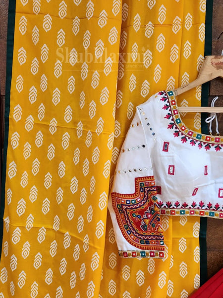 Multi Color Digital Printed with Mirror Work Navratri Chaniya Choli