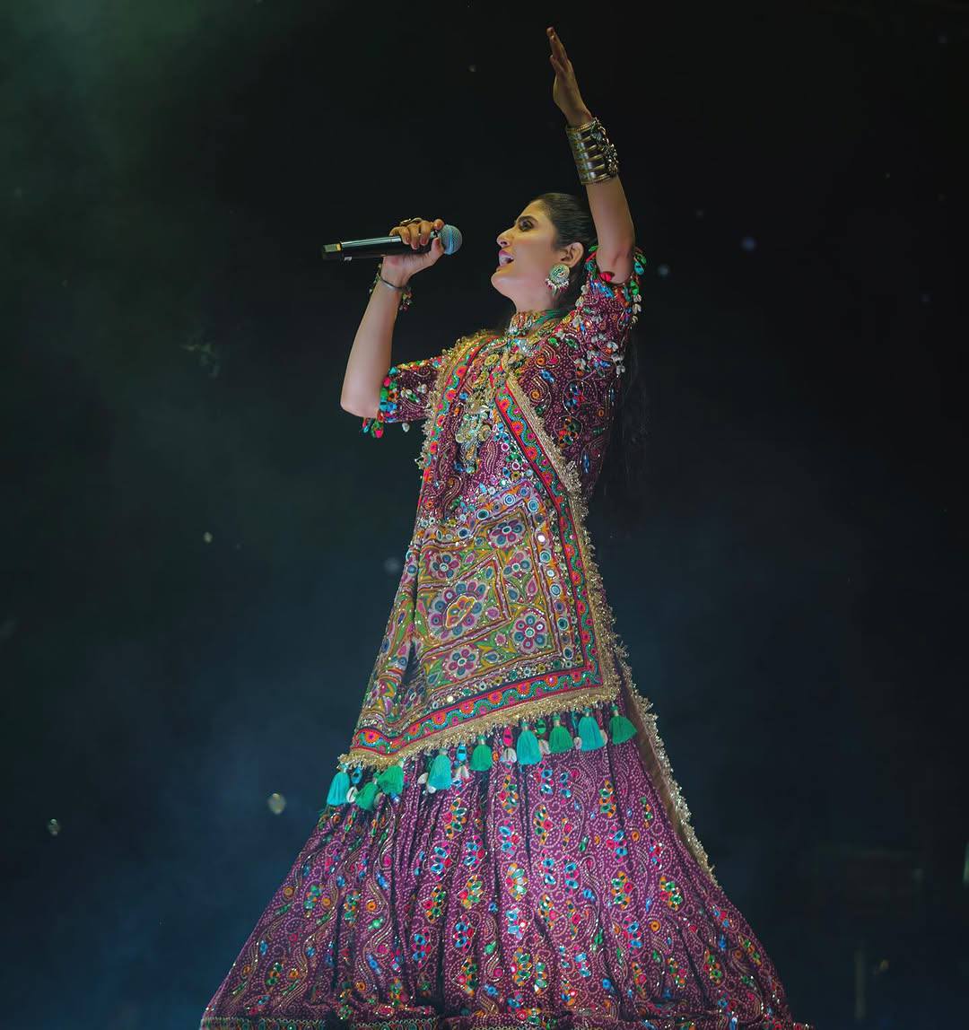 Maroon Color Digital Printed with Real Mirror  Navratri Lehenga Choli