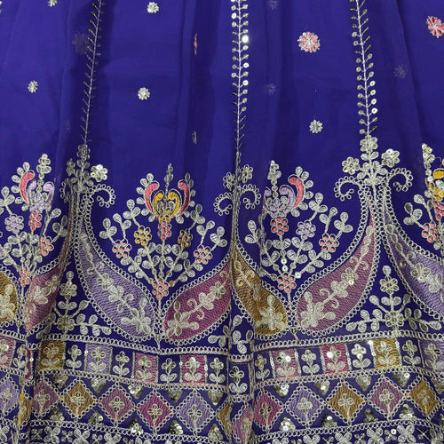 Purple Color Heavy Thread with Sequins Work  Designer Lehenga Choli