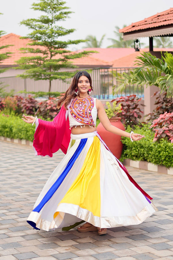 Multi Color Cotton Navratri Lehenga with Designer Blouse