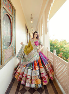 Multi Color Digital Printed Mirror Work Navratri Special Trendy Lehenga Choli