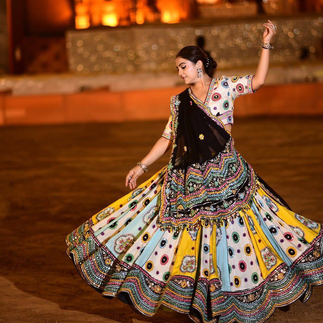 Multi Color Designer Digital Printed Navratri Lehenga Choli