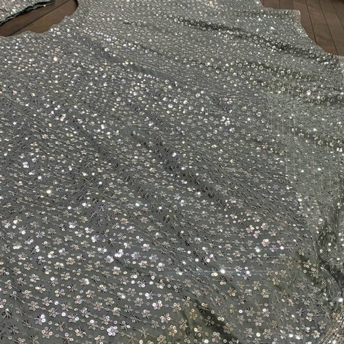 Gray Color Heavy  Sequence Work  Designer Lehenga Choli