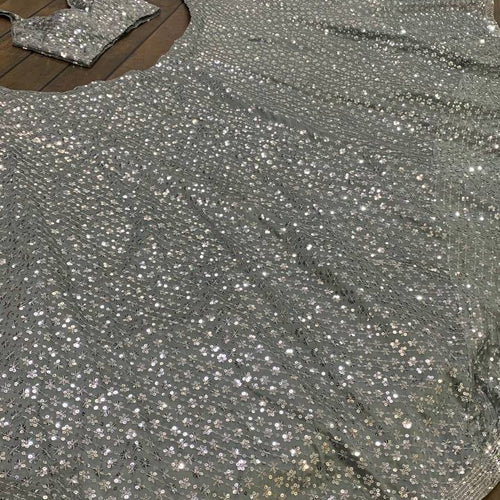 Gray Color Heavy  Sequence Work  Designer Lehenga Choli
