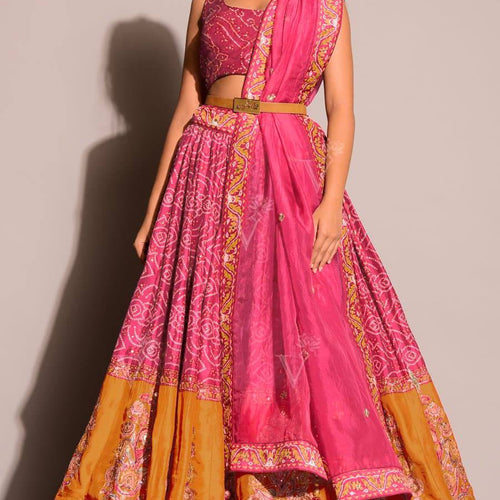 Pink Color Sequence Work  Designer Wedding Wear Lehenga Choli