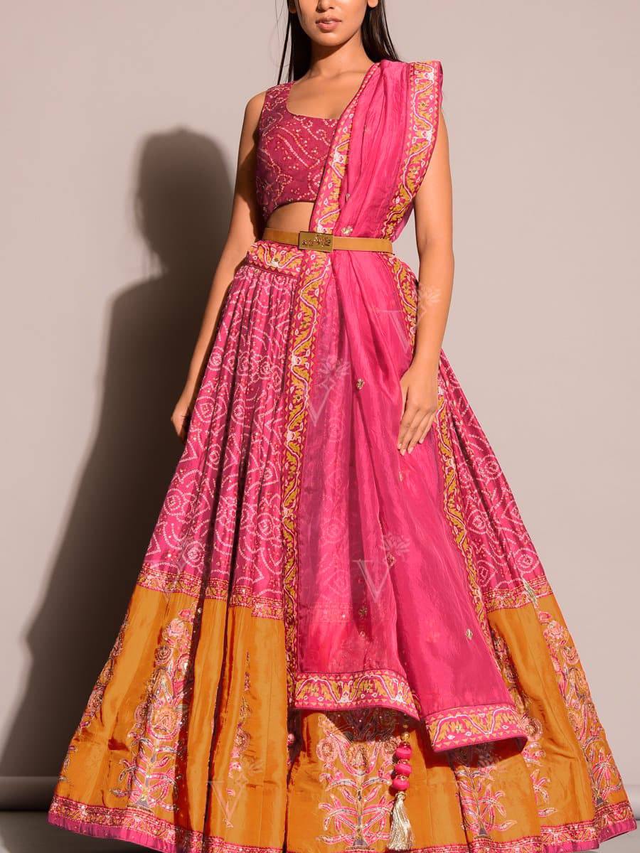 Pink Color Sequence Work  Designer Wedding Wear Lehenga Choli