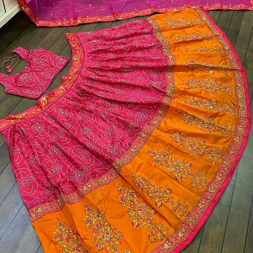 Pink Color Sequence Work  Designer Wedding Wear Lehenga Choli