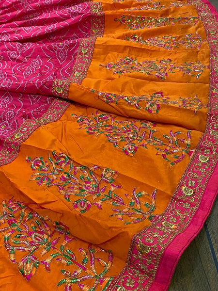 Pink Color Sequence Work  Designer Wedding Wear Lehenga Choli