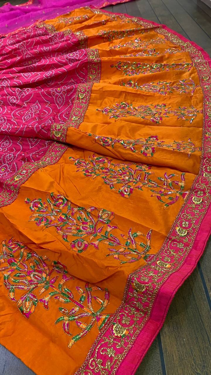 Pink Color Sequence Work  Designer Wedding Wear Lehenga Choli