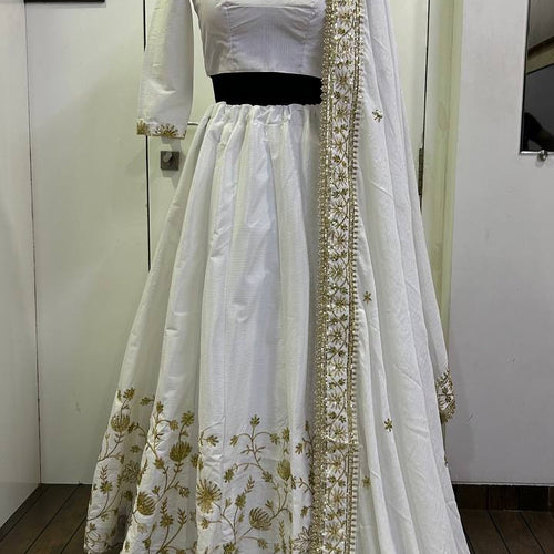 White Color Trending Sequence Work  Designer Lehenga Choli