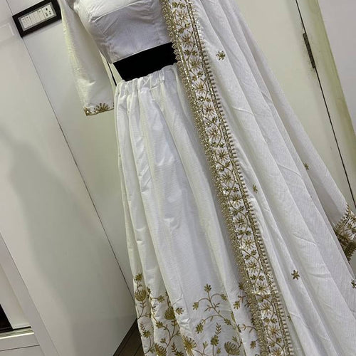 White Color Trending Sequence Work  Designer Lehenga Choli