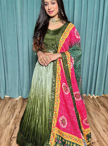 Multi Color Thread With Sequence Work  Designer Lehenga Choli