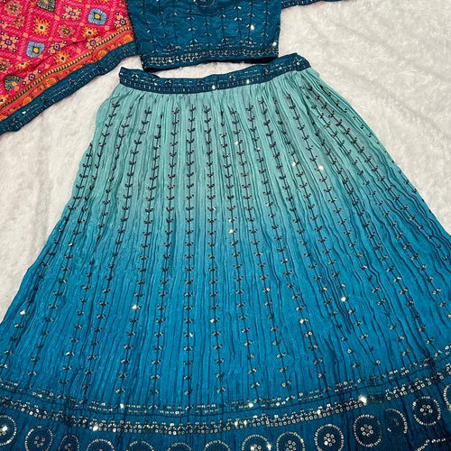 Multi Color Thread With Sequence Work  Designer Lehenga Choli