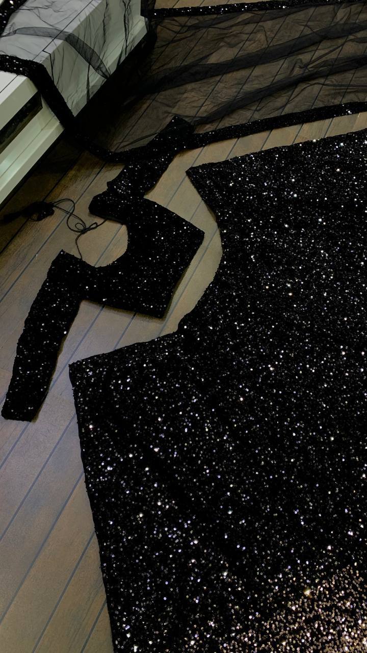 Black Color Heavy Sequence Work  Designer Lehenga Choli