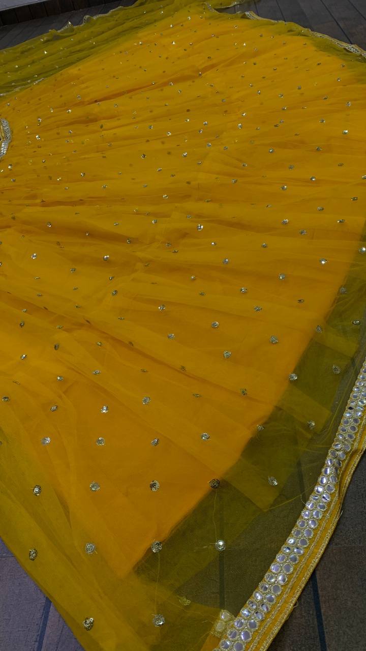 Yellow Color Heavy Sequence Work Haldi Specail Lehenga Choli