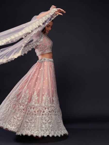 Baby Pink Color Heavy Sequence Work Designer Lehenga Choli