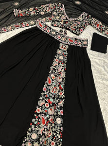 Black Color Thread With Embroidery  Work  Designer Lehenga Choli
