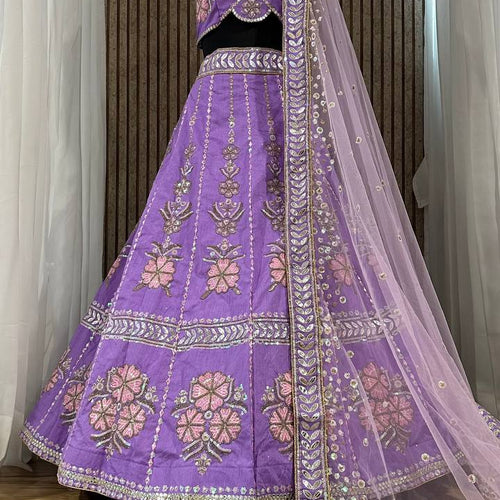 Purple Color Treanding Thread With Sequence Work Designer Lehenga Choli