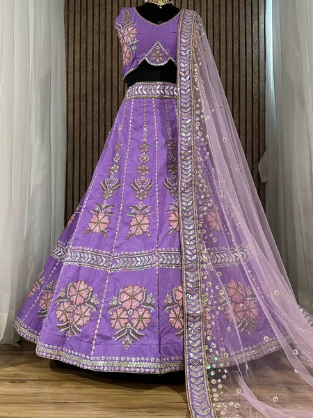 Purple Color Treanding Thread With Sequence Work Designer Lehenga Choli
