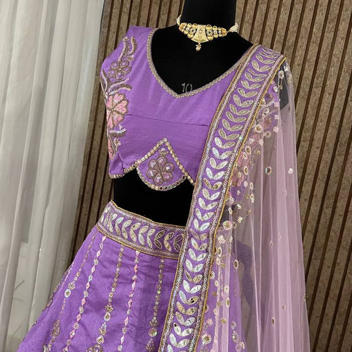 Purple Color Treanding Thread With Sequence Work Designer Lehenga Choli