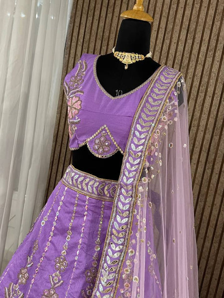 Purple Color Treanding Thread With Sequence Work Designer Lehenga Choli