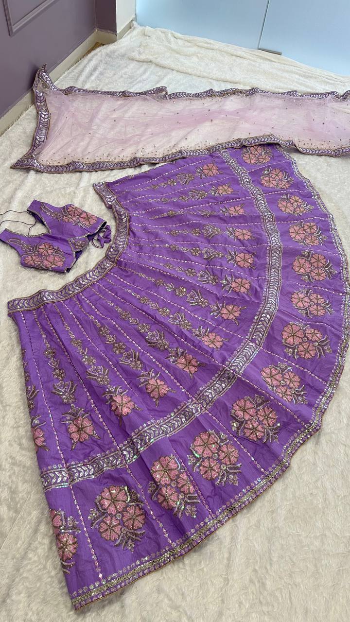 Purple Color Treanding Thread With Sequence Work Designer Lehenga Choli
