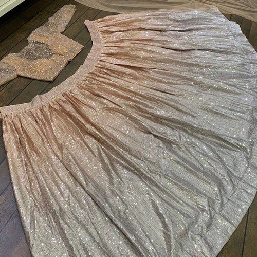 Baby Pink Color Sequins Work  Designer  Party Wear Lehenga Choli