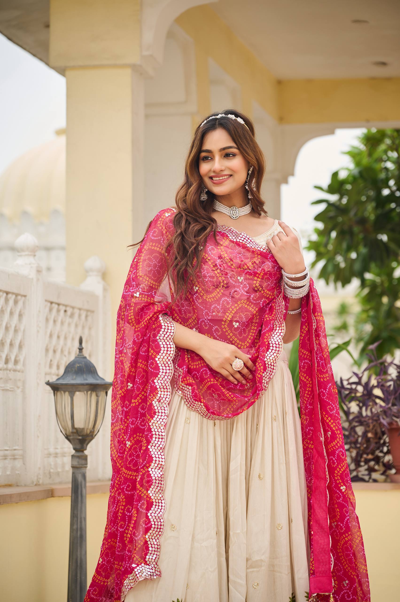 Off White Color Wedding Wear Designer Embroidery Lehenga Choli