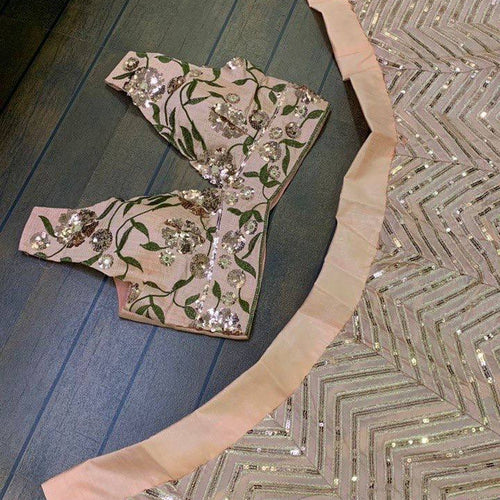 Peach Color Kasturi Silk Thread & Sequence Work Lehenga Choli