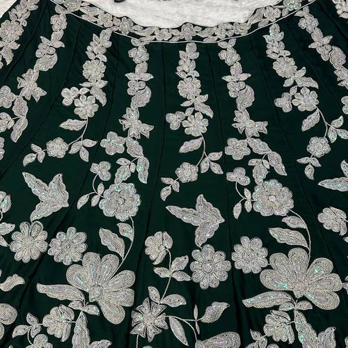 Bottle Green Color Heavy Sequence Work  Designer Lehenga Choli
