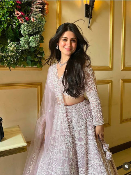 Pink Color Heavy Thread Sequence Work Designer Wedding Wear Lehenga Choli