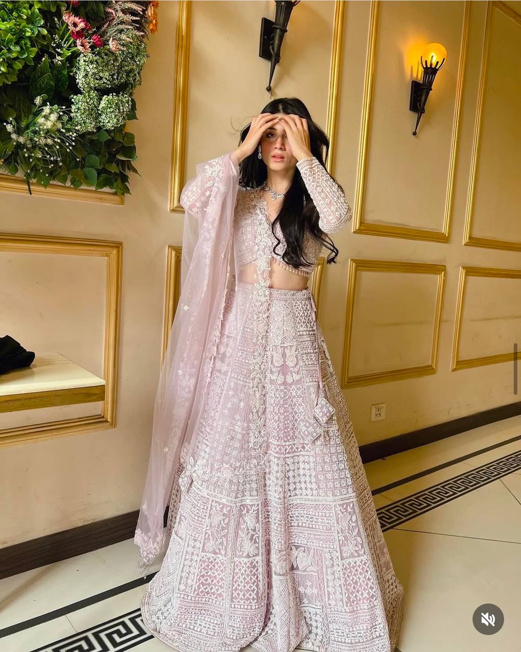 Pink Color Heavy Thread Sequence Work Designer Wedding Wear Lehenga Choli