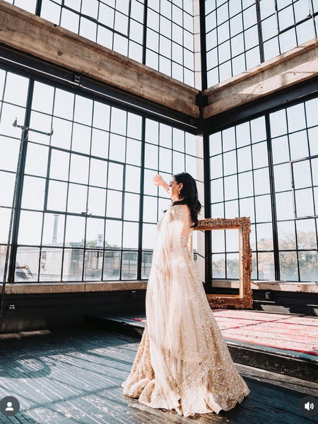 Golden Color Heavy Sequence Work  Designer Lehenga Choli