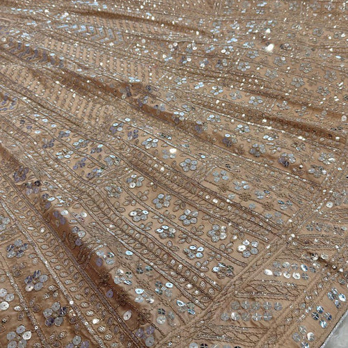 Golden Color Heavy Sequence Work  Designer Lehenga Choli