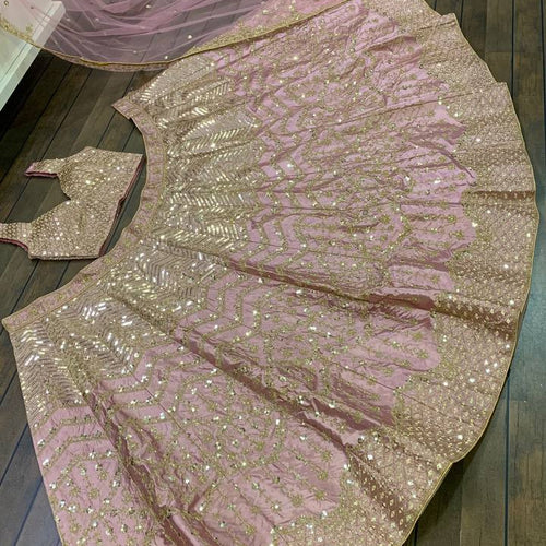 Pink Color Heavy Sequence Work  Designer Lehenga Choli